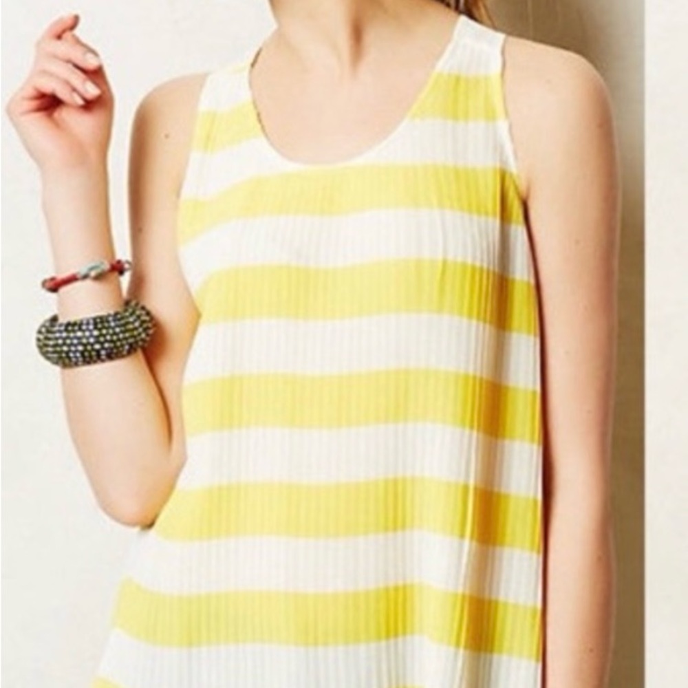 Maeve 2 Anthropologie Pleated Sleeveless Top